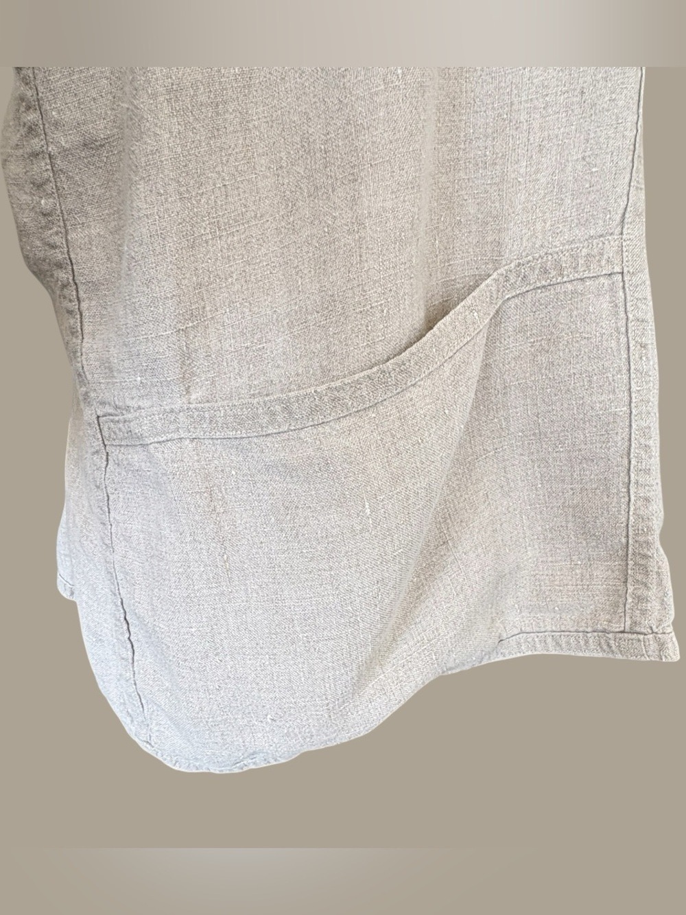 Vtg Angelheart Designs FLAX 100% Linen Oversized Lagom Blazer Lagenlook USA L - Picture 6 of 10